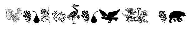 Cornucopia of Dingbats Three font preview